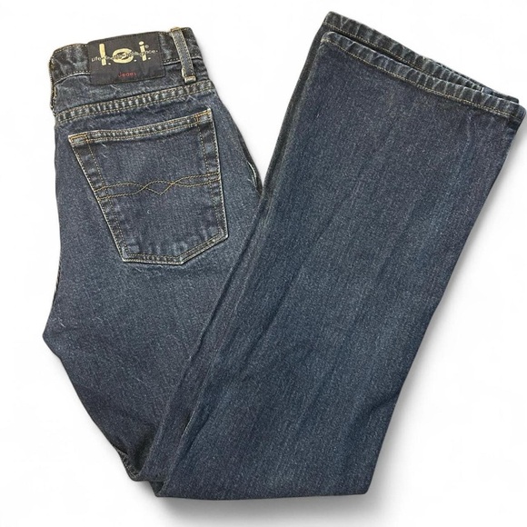 Vintage LEI Bootcut Flare Jeans – Size 9 | Dark Wash | High Rise | Y2K 90s - Picture 6 of 8